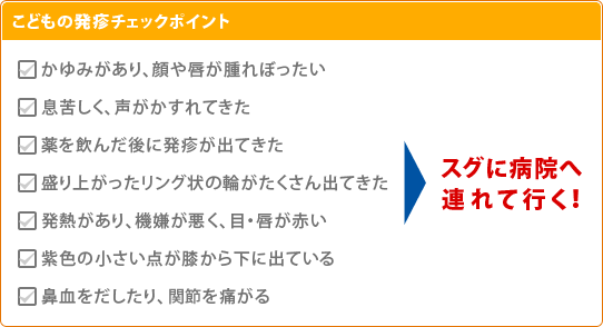 こどもの発熱チェックポイント